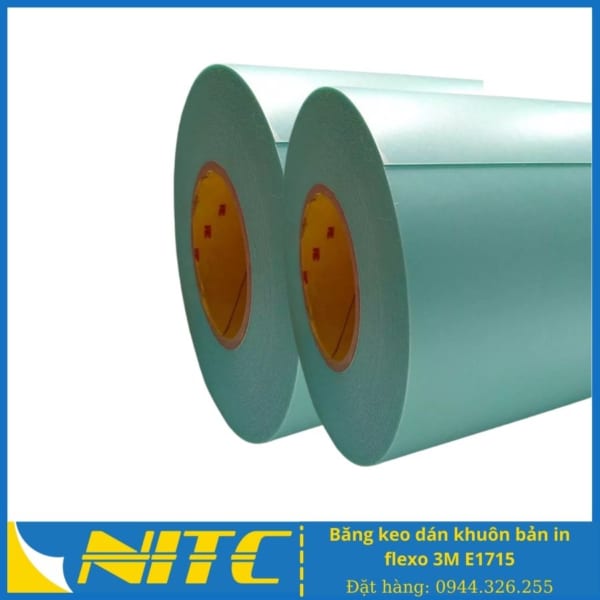 Băng keo dán khuôn bản in flexo 3M E1715- Băng dính dán khuôn bản in flexo 3M E1715- sản phẩm băng keo công nghiệp NITC