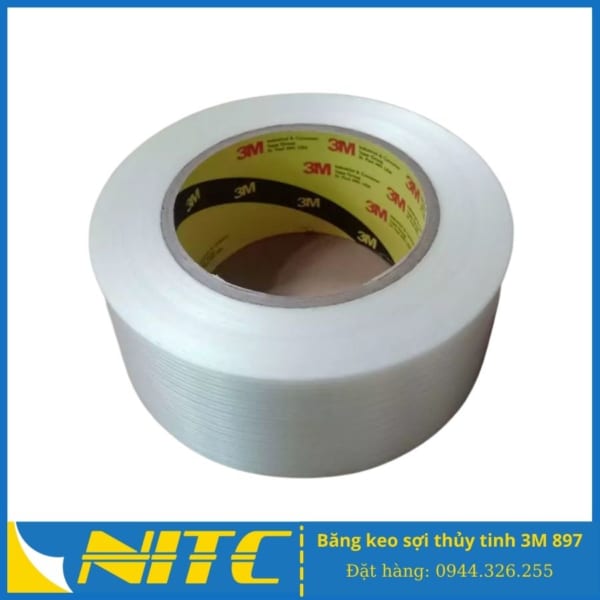 Băng keo sợi thủy tinh 3M 897 - Băng dính sợi thủy tinh 3M 897 - sản phẩm băng keo công nghiệp NITC